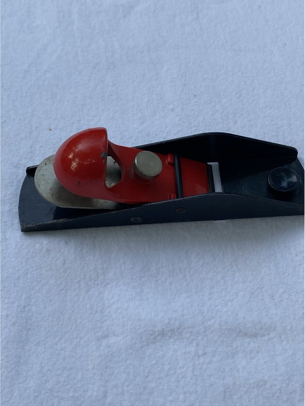 Vintage Stanley Handyman Thumb Print Block Plane Red Mini 6" Planer: Hand Tool